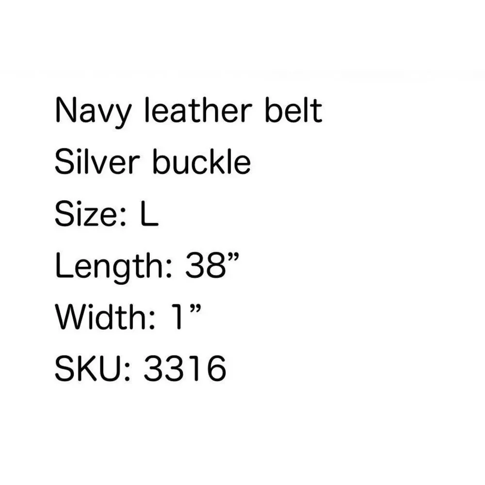 Lady Captiva vintage navy belt with silver buckle- size L